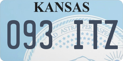 KS license plate 093ITZ