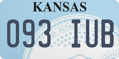 KS license plate 093IUB