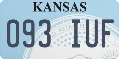 KS license plate 093IUF