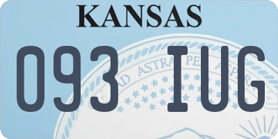 KS license plate 093IUG