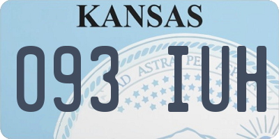 KS license plate 093IUH