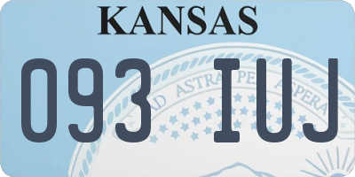 KS license plate 093IUJ