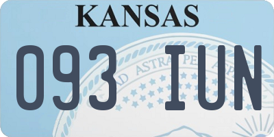 KS license plate 093IUN