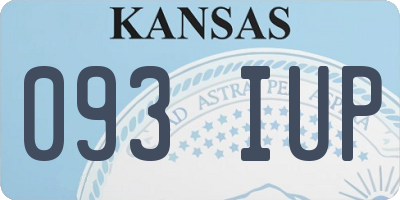 KS license plate 093IUP