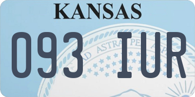 KS license plate 093IUR