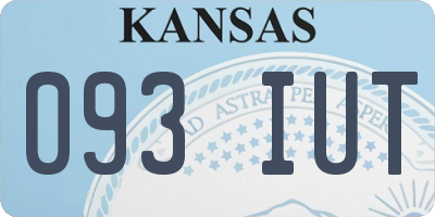 KS license plate 093IUT