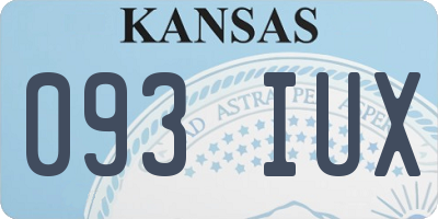 KS license plate 093IUX
