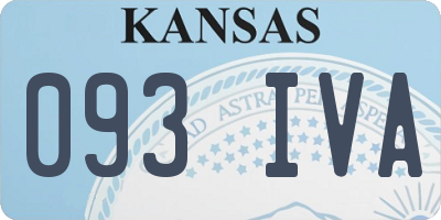 KS license plate 093IVA