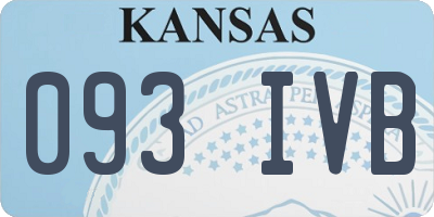 KS license plate 093IVB