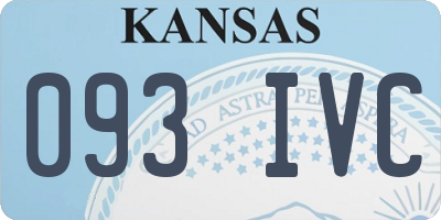 KS license plate 093IVC