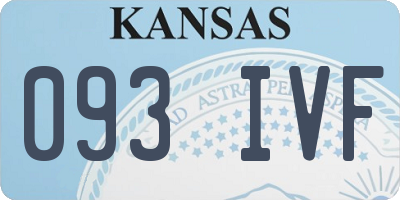 KS license plate 093IVF