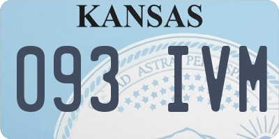 KS license plate 093IVM