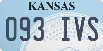 KS license plate 093IVS