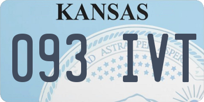 KS license plate 093IVT