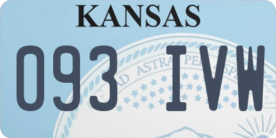 KS license plate 093IVW