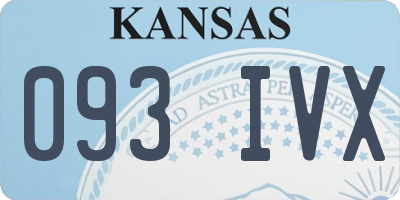 KS license plate 093IVX
