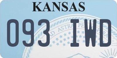 KS license plate 093IWD