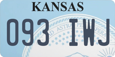 KS license plate 093IWJ