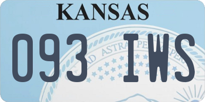 KS license plate 093IWS