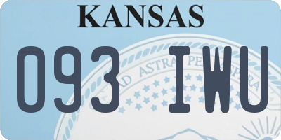 KS license plate 093IWU