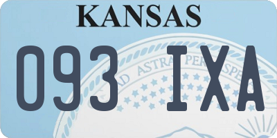KS license plate 093IXA