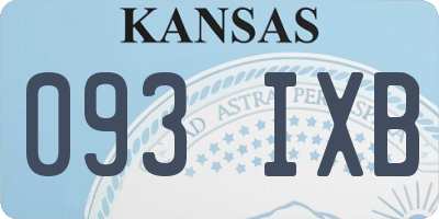 KS license plate 093IXB