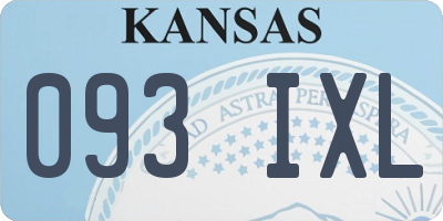 KS license plate 093IXL