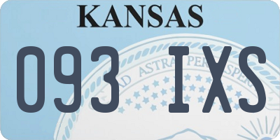 KS license plate 093IXS
