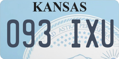 KS license plate 093IXU