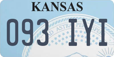 KS license plate 093IYI