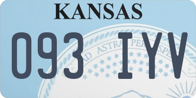 KS license plate 093IYV