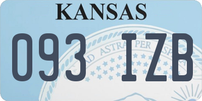 KS license plate 093IZB