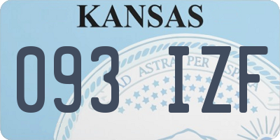 KS license plate 093IZF