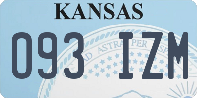 KS license plate 093IZM