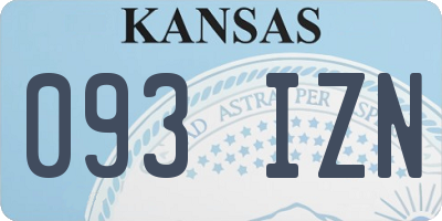KS license plate 093IZN