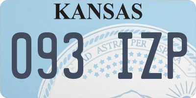 KS license plate 093IZP