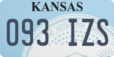 KS license plate 093IZS