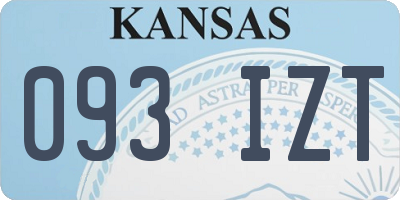 KS license plate 093IZT