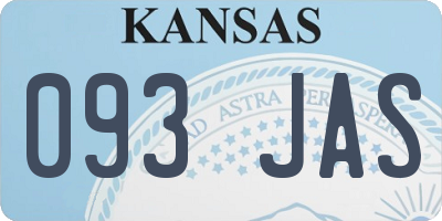 KS license plate 093JAS