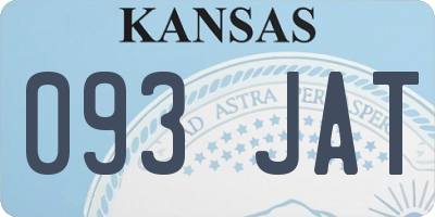 KS license plate 093JAT