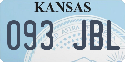 KS license plate 093JBL