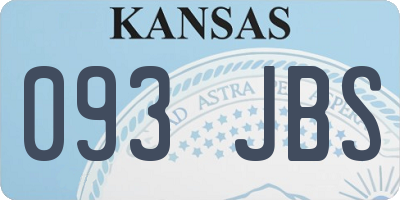 KS license plate 093JBS