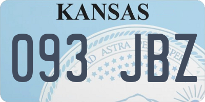 KS license plate 093JBZ