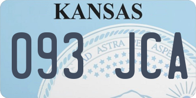 KS license plate 093JCA