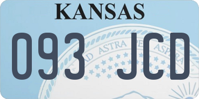 KS license plate 093JCD