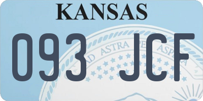 KS license plate 093JCF