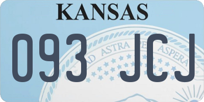 KS license plate 093JCJ