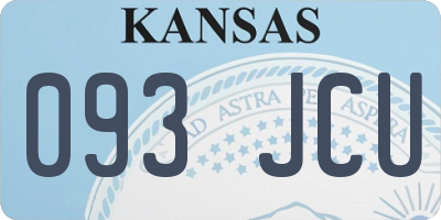 KS license plate 093JCU