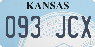 KS license plate 093JCX