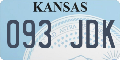 KS license plate 093JDK